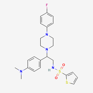 N-{2-[4-(dimethylamino)phenyl]-2-[4-(4-fluorophenyl)piperazin-1-yl]ethyl}thiophene-2-sulfonamide