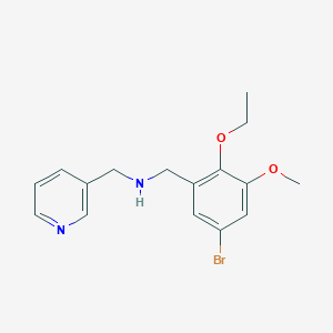 molecular formula C16H19BrN2O2 B271636 N-(5-bromo-2-ethoxy-3-methoxybenzyl)-N-(3-pyridinylmethyl)amine 