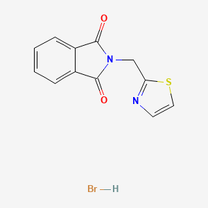 molecular formula C12H9BrN2O2S B2716360 2-(1,3-Thiazol-2-ylmethyl)isoindole-1,3-dione;hydrobromide CAS No. 2243510-49-6