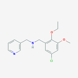molecular formula C16H19ClN2O2 B271637 N-(5-chloro-2-ethoxy-3-methoxybenzyl)-N-(3-pyridinylmethyl)amine 