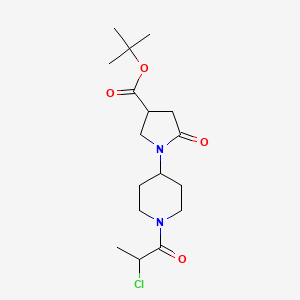 Tert-butyl 1-[1-(2-chloropropanoyl)piperidin-4-yl]-5-oxopyrrolidine-3-carboxylate