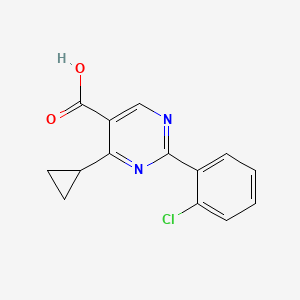 molecular formula C14H11ClN2O2 B2716374 2-(2-Chlorophenyl)-4-cyclopropylpyrimidine-5-carboxylic acid CAS No. 1283933-33-4