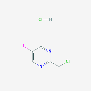 molecular formula C5H5Cl2IN2 B2716377 2-(Chloromethyl)-5-iodopyrimidine;hydrochloride CAS No. 2503203-69-6