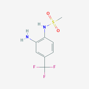 molecular formula C8H9F3N2O2S B2716378 N-[2-amino-4-(trifluoromethyl)phenyl]methanesulfonamide CAS No. 156522-10-0