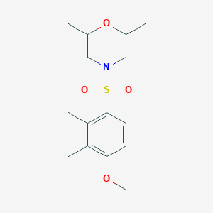 molecular formula C15H23NO4S B2716379 4-(4-Methoxy-2,3-dimethylbenzenesulfonyl)-2,6-dimethylmorpholine CAS No. 799259-02-2