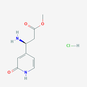 molecular formula C9H13ClN2O3 B2716383 甲基(3S)-3-氨基-3-(2-羟基吡啶-4-基)丙酸酯盐酸盐 CAS No. 2059915-50-1