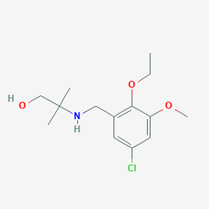 molecular formula C14H22ClNO3 B271639 2-[(5-Chloro-2-ethoxy-3-methoxybenzyl)amino]-2-methyl-1-propanol 