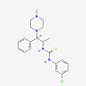 molecular formula C21H27ClN4S B2716390 1-(3-Chlorophenyl)-3-(1-(4-methylpiperazin-1-yl)-1-phenylpropan-2-yl)thiourea CAS No. 868228-49-3