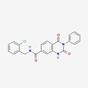 N-(2-chlorobenzyl)-2,4-dioxo-3-phenyl-1,2,3,4-tetrahydroquinazoline-7-carboxamide