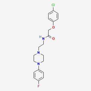 molecular formula C20H23ClFN3O2 B2716401 2-(4-chlorophenoxy)-N-(2-(4-(4-fluorophenyl)piperazin-1-yl)ethyl)acetamide CAS No. 1049439-98-6