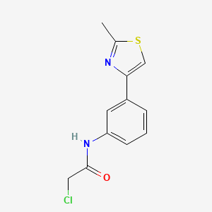 molecular formula C12H11ClN2OS B2716404 2-Chloro-N-[3-(2-methyl-thiazol-4-yl)-phenyl]-acetamide CAS No. 851288-86-3