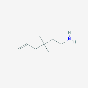 molecular formula C8H17N B2716407 3,3-Dimethylhex-5-en-1-amine CAS No. 910388-34-0