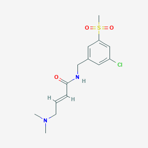 molecular formula C14H19ClN2O3S B2716417 (E)-N-[(3-Chloro-5-methylsulfonylphenyl)methyl]-4-(dimethylamino)but-2-enamide CAS No. 2411323-02-7