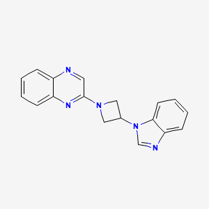 molecular formula C18H15N5 B2716420 2-[3-(Benzimidazol-1-yl)azetidin-1-yl]quinoxaline CAS No. 2380184-66-5