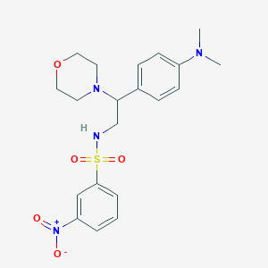 molecular formula C20H26N4O5S B2716436 N-(2-(4-(dimethylamino)phenyl)-2-morpholinoethyl)-3-nitrobenzenesulfonamide CAS No. 941949-32-2