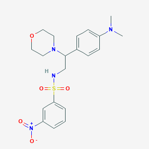 molecular formula C20H26N4O5S B2716436 N-(2-(4-(二甲基氨基)苯基)-2-吗啉基乙基)-3-硝基苯磺酰胺 CAS No. 941949-32-2