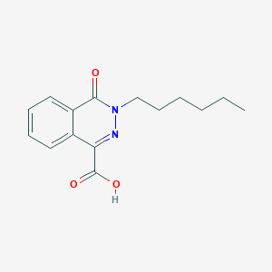 3-Hexyl-4-oxo-3,4-dihydrophthalazine-1-carboxylic acid