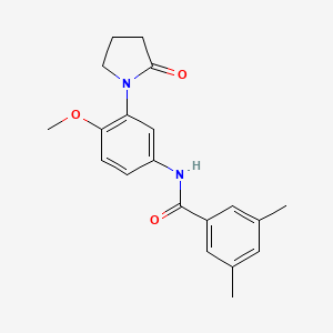 N-(4-methoxy-3-(2-oxopyrrolidin-1-yl)phenyl)-3,5-dimethylbenzamide