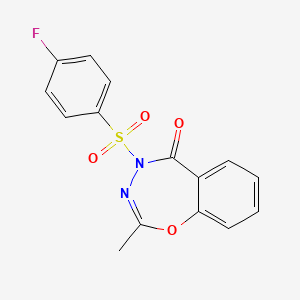 4-[(4-fluorophenyl)sulfonyl]-2-methyl-1,3,4-benzoxadiazepin-5(4H)-one