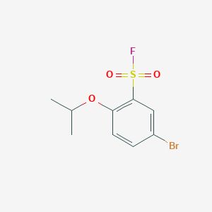molecular formula C9H10BrFO3S B2716444 5-Bromo-2-propan-2-yloxybenzenesulfonyl fluoride CAS No. 2383169-61-5