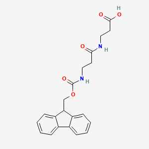 molecular formula C21H22N2O5 B2716445 3-[3-({[(9H-fluoren-9-yl)methoxy]carbonyl}amino)propanamido]propanoic acid CAS No. 855316-46-0