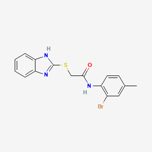 molecular formula C16H14BrN3OS B2716447 2-(1H-benzimidazol-2-ylsulfanyl)-N-(2-bromo-4-methylphenyl)acetamide CAS No. 479392-72-8