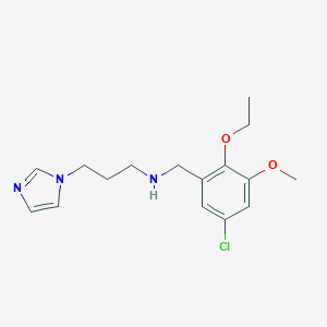 molecular formula C16H22ClN3O2 B271645 N-(5-chloro-2-ethoxy-3-methoxybenzyl)-N-[3-(1H-imidazol-1-yl)propyl]amine 