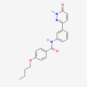 4-butoxy-N-(3-(1-methyl-6-oxo-1,6-dihydropyridazin-3-yl)phenyl)benzamide