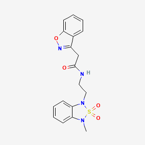 2-(benzo[d]isoxazol-3-yl)-N-(2-(3-methyl-2,2-dioxidobenzo[c][1,2,5]thiadiazol-1(3H)-yl)ethyl)acetamide