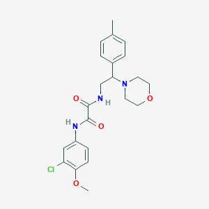 molecular formula C22H26ClN3O4 B2716456 N1-(3-氯-4-甲氧基苯基)-N2-(2-吗啉基-2-(对甲苯基)乙基)草酰胺 CAS No. 941932-64-5