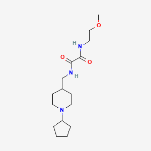 molecular formula C16H29N3O3 B2716462 N1-((1-cyclopentylpiperidin-4-yl)methyl)-N2-(2-methoxyethyl)oxalamide CAS No. 952976-29-3
