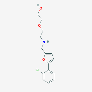 molecular formula C15H18ClNO3 B271647 2-[2-({[5-(2-Chlorophenyl)-2-furyl]methyl}amino)ethoxy]ethanol 