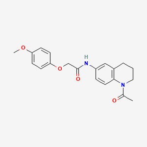 molecular formula C20H22N2O4 B2716472 N-(1-乙酰-3,4-二氢-2H-喹啉-6-基)-2-(4-甲氧基苯氧基)乙酰胺 CAS No. 941871-00-7