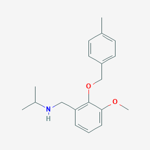 molecular formula C19H25NO2 B271648 N-isopropyl-N-{3-methoxy-2-[(4-methylbenzyl)oxy]benzyl}amine 