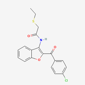 N-[2-(4-Chlorobenzoyl)-1-benzofuran-3-yl]-2-ethylsulfanylacetamide