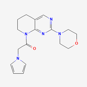 1-(2-morpholino-6,7-dihydropyrido[2,3-d]pyrimidin-8(5H)-yl)-2-(1H-pyrrol-1-yl)ethan-1-one