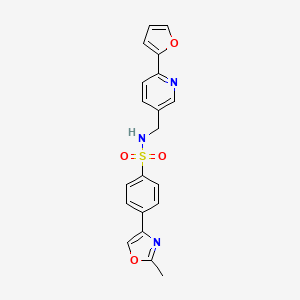 molecular formula C20H17N3O4S B2716485 N-((6-(furan-2-yl)pyridin-3-yl)methyl)-4-(2-methyloxazol-4-yl)benzenesulfonamide CAS No. 2034314-88-8