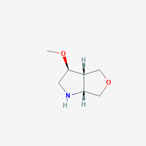 molecular formula C7H13NO2 B2716487 (3S,3As,6aR)-3-methoxy-2,3,3a,4,6,6a-hexahydro-1H-furo[3,4-b]pyrrole CAS No. 2248367-05-5