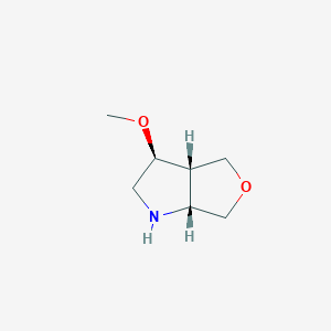 molecular formula C7H13NO2 B2716487 rac-(3R,3aR,6aS)-3-methoxy-hexahydro-1H-furo[3,4-b]pyrrole CAS No. 2248367-05-5