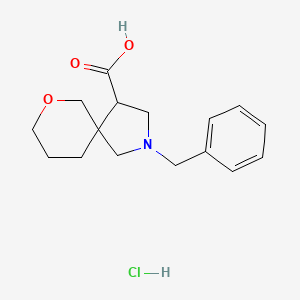 molecular formula C16H22ClNO3 B2716492 2-Benzyl-7-oxa-2-azaspiro[4.5]decane-4-carboxylic acid hydrochloride CAS No. 2044796-49-6