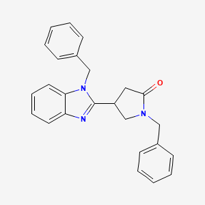 molecular formula C25H23N3O B2716496 1-benzyl-4-(1-benzyl-1H-1,3-benzodiazol-2-yl)pyrrolidin-2-one CAS No. 847396-41-2