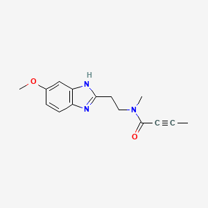molecular formula C15H17N3O2 B2716497 N-[2-(6-Methoxy-1H-benzimidazol-2-yl)ethyl]-N-methylbut-2-ynamide CAS No. 2411270-26-1