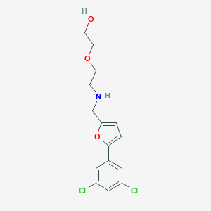 molecular formula C15H17Cl2NO3 B271650 2-[2-({[5-(3,5-Dichlorophenyl)-2-furyl]methyl}amino)ethoxy]ethanol 