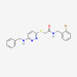 molecular formula C20H19BrN4OS B2716504 2-((6-(benzylamino)pyridazin-3-yl)thio)-N-(2-bromobenzyl)acetamide CAS No. 1358895-12-1