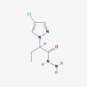 2-(4-chloro-1H-pyrazol-1-yl)butanehydrazide