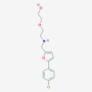 molecular formula C15H18ClNO3 B271651 2-[2-({[5-(4-Chlorophenyl)-2-furyl]methyl}amino)ethoxy]ethanol 