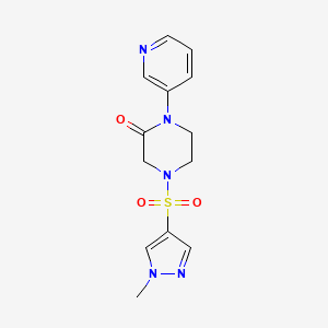 molecular formula C13H15N5O3S B2716521 4-[(1-methyl-1H-pyrazol-4-yl)sulfonyl]-1-(pyridin-3-yl)piperazin-2-one CAS No. 2097889-11-5