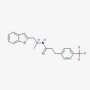N-(1-(benzofuran-2-yl)propan-2-yl)-3-(4-(trifluoromethyl)phenyl)propanamide