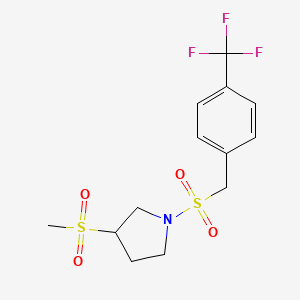 3-(Methylsulfonyl)-1-((4-(trifluoromethyl)benzyl)sulfonyl)pyrrolidine