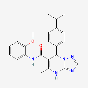 7-(4-isopropylphenyl)-N-(2-methoxyphenyl)-5-methyl-4,7-dihydro-[1,2,4]triazolo[1,5-a]pyrimidine-6-carboxamide
